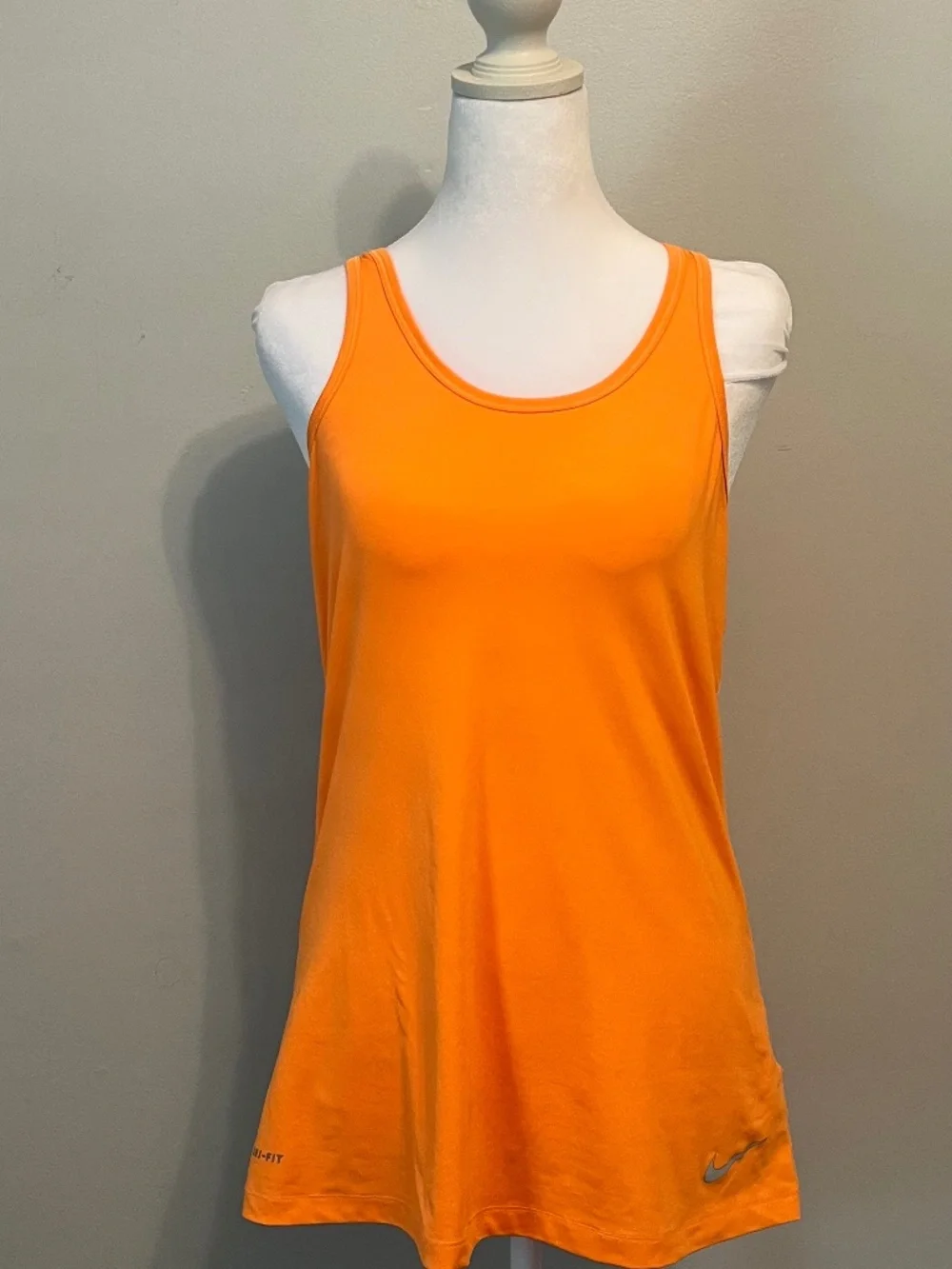 Nike Dri-Fit Tank Top & Nike Pro Shorts Set — Size Large, Neon Orange and Grey